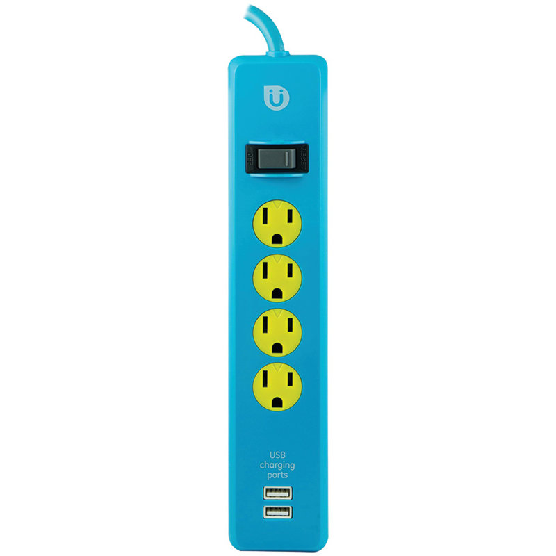 Uber 4Outlet Power Strip with 2 USB Ports Wayfair
